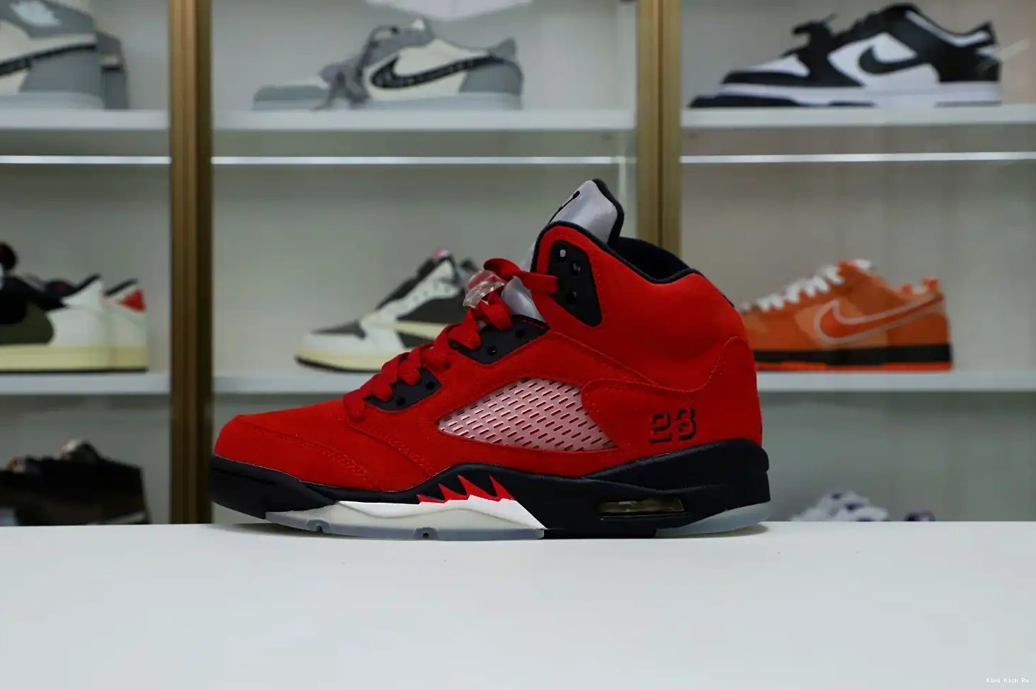 SUEDE RAGING Kimikick RETRO BULL AIR 5 JORDAN RED 0819